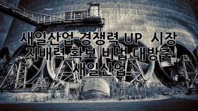 새일산업 경쟁력 UP! 🚀 시장 지배력 확보 비법 대방출! 💰 #새일산업